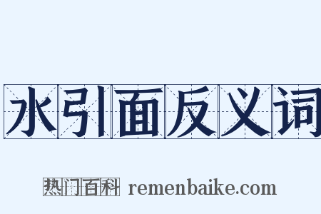 水引面反义词是什么意思的图片